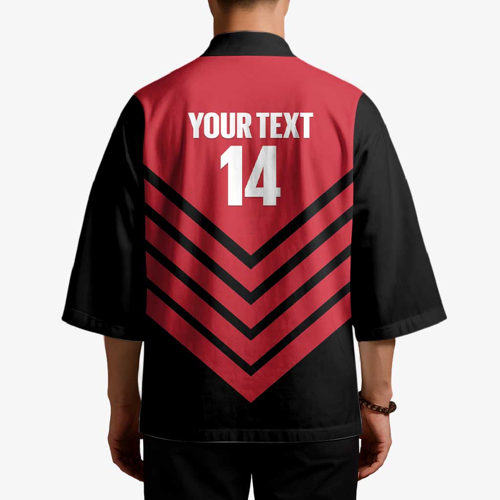Hekari Papua New Guinea Football Custom Kimono Go PNG Red Army LT14 - Polynesian Pride