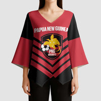 Hekari Papua New Guinea Football Custom Kimono Sleeve Blouse Go PNG Red Army
