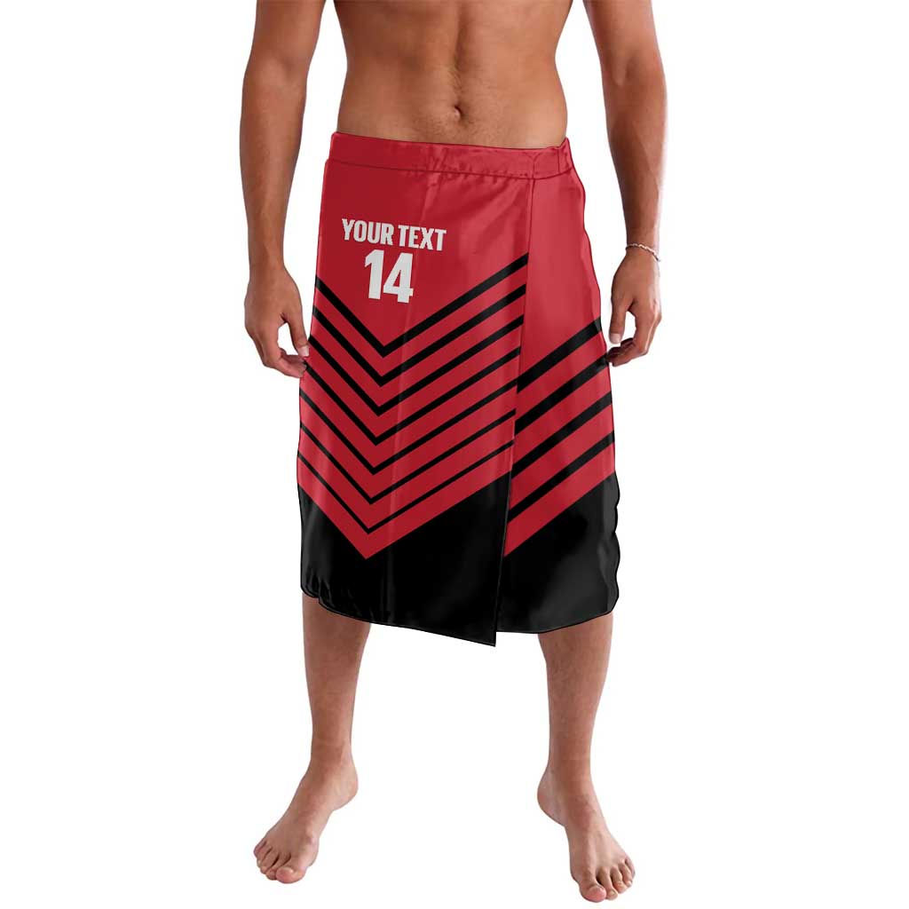 Hekari Papua New Guinea Football Custom Lavalava Go PNG Red Army LT14 Red - Polynesian Pride