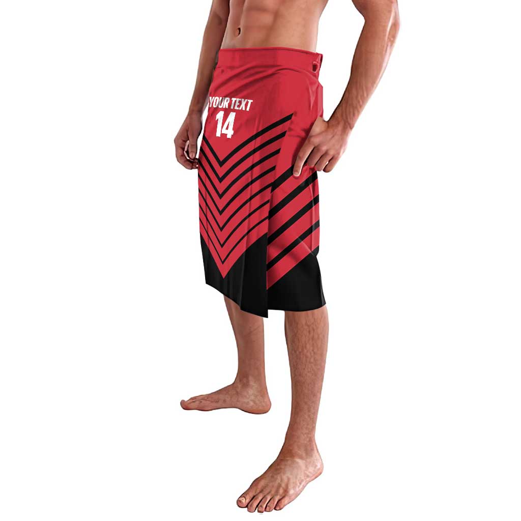 Hekari Papua New Guinea Football Custom Lavalava Go PNG Red Army LT14 - Polynesian Pride