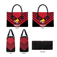 Hekari Papua New Guinea Football Custom Leather Bag Go PNG Red Army