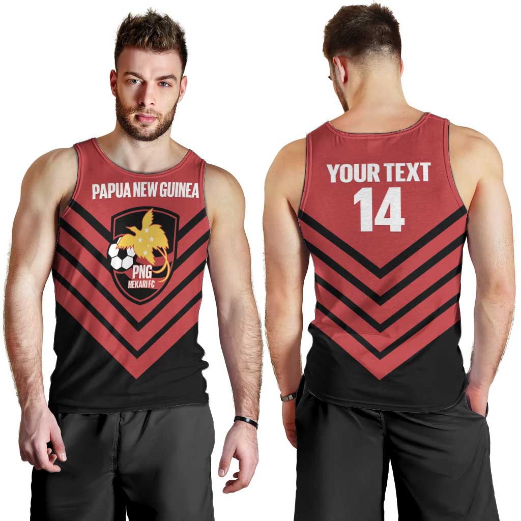Hekari Papua New Guinea Football Custom Men Tank Top Go PNG Red Army