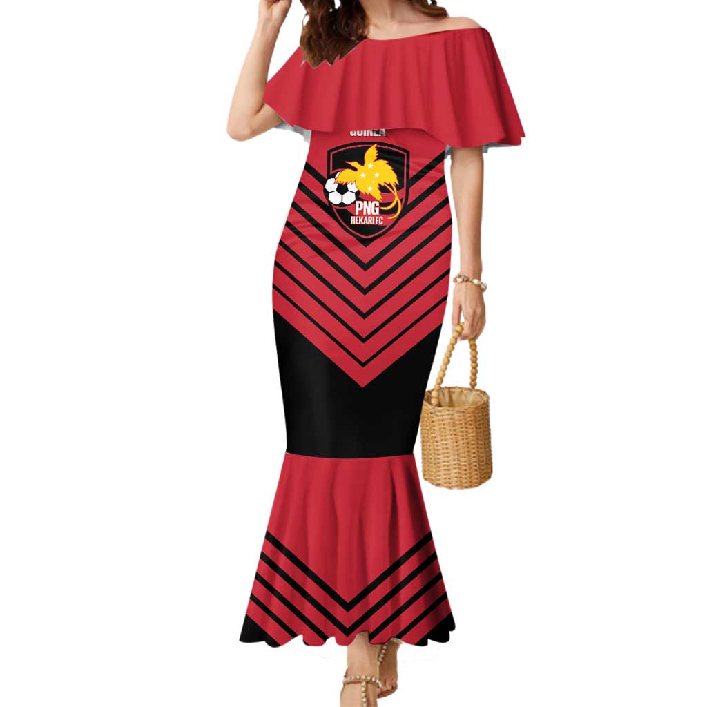 Hekari Papua New Guinea Football Custom Mermaid Dress Go PNG Red Army
