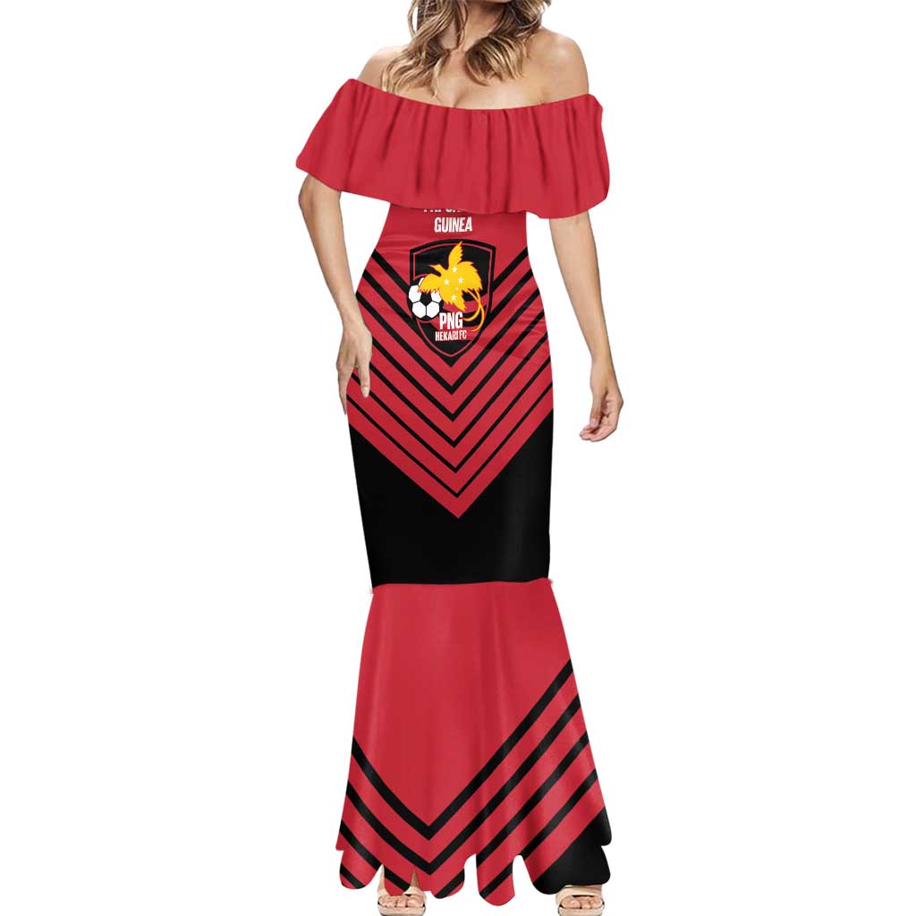 Hekari Papua New Guinea Football Custom Mermaid Dress Go PNG Red Army
