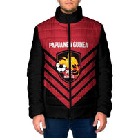 Hekari Papua New Guinea Football Custom Padded Jacket Go PNG Red Army