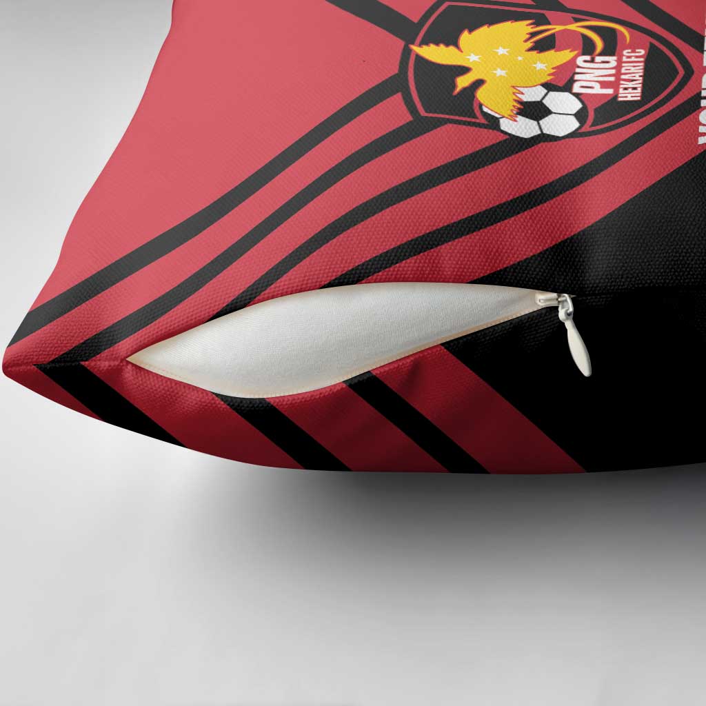 Hekari Papua New Guinea Football Custom Pillow Cover Go PNG Red Army