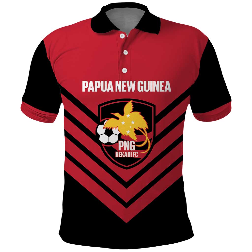 Hekari Papua New Guinea Football Custom Polo Shirt Go PNG Red Army
