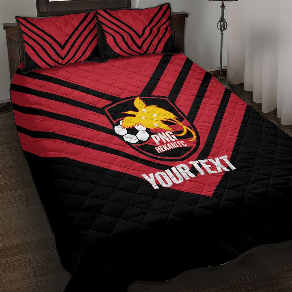 Hekari Papua New Guinea Football Custom Quilt Bed Set Go PNG Red Army