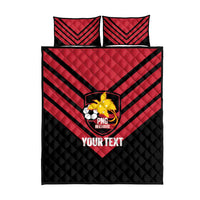Hekari Papua New Guinea Football Custom Quilt Bed Set Go PNG Red Army