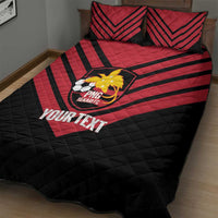 Hekari Papua New Guinea Football Custom Quilt Bed Set Go PNG Red Army