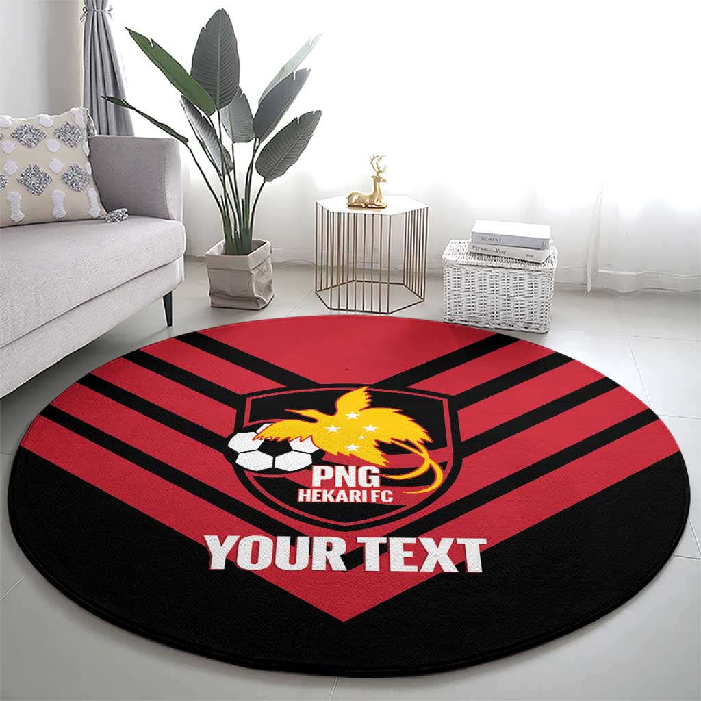 Hekari Papua New Guinea Football Custom Round Carpet Go PNG Red Army