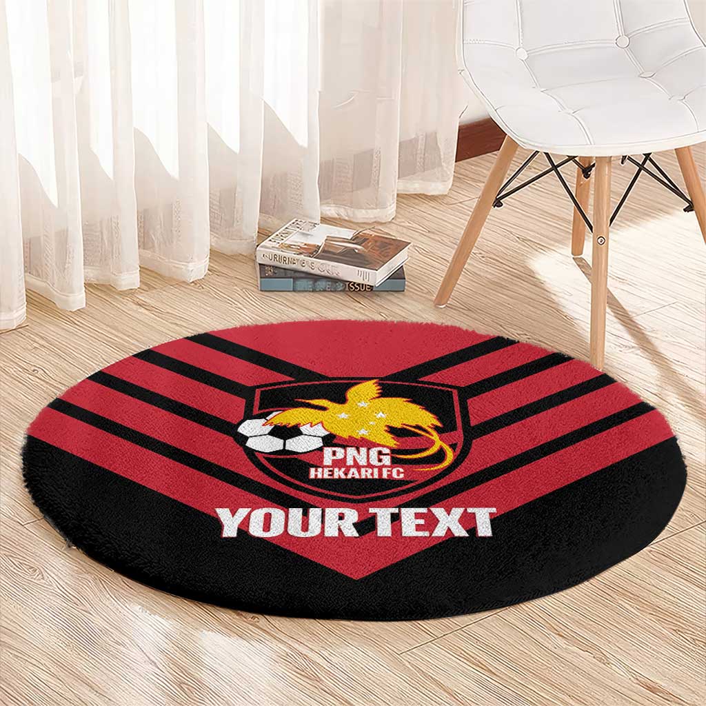 Hekari Papua New Guinea Football Custom Round Carpet Go PNG Red Army