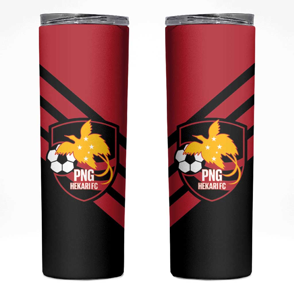 Hekari Papua New Guinea Football Custom Skinny Tumbler Go PNG Red Army