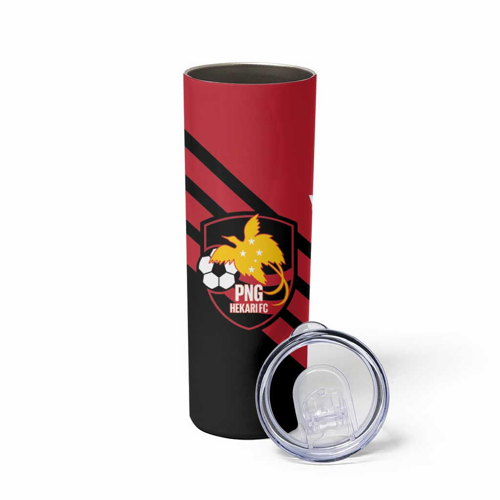 Hekari Papua New Guinea Football Custom Skinny Tumbler Go PNG Red Army