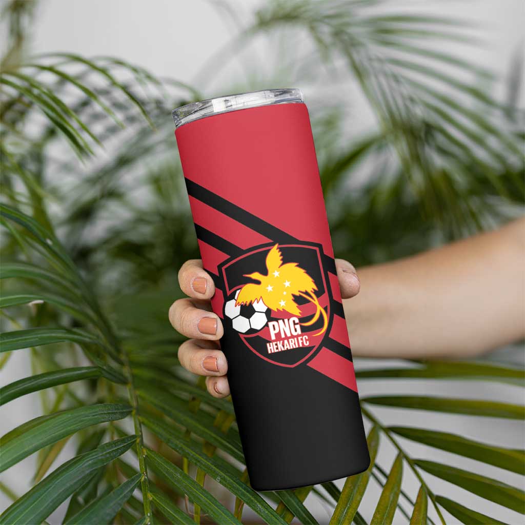 Hekari Papua New Guinea Football Custom Skinny Tumbler Go PNG Red Army