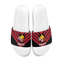Hekari Papua New Guinea Football Custom Slide Sandals Go PNG Red Army