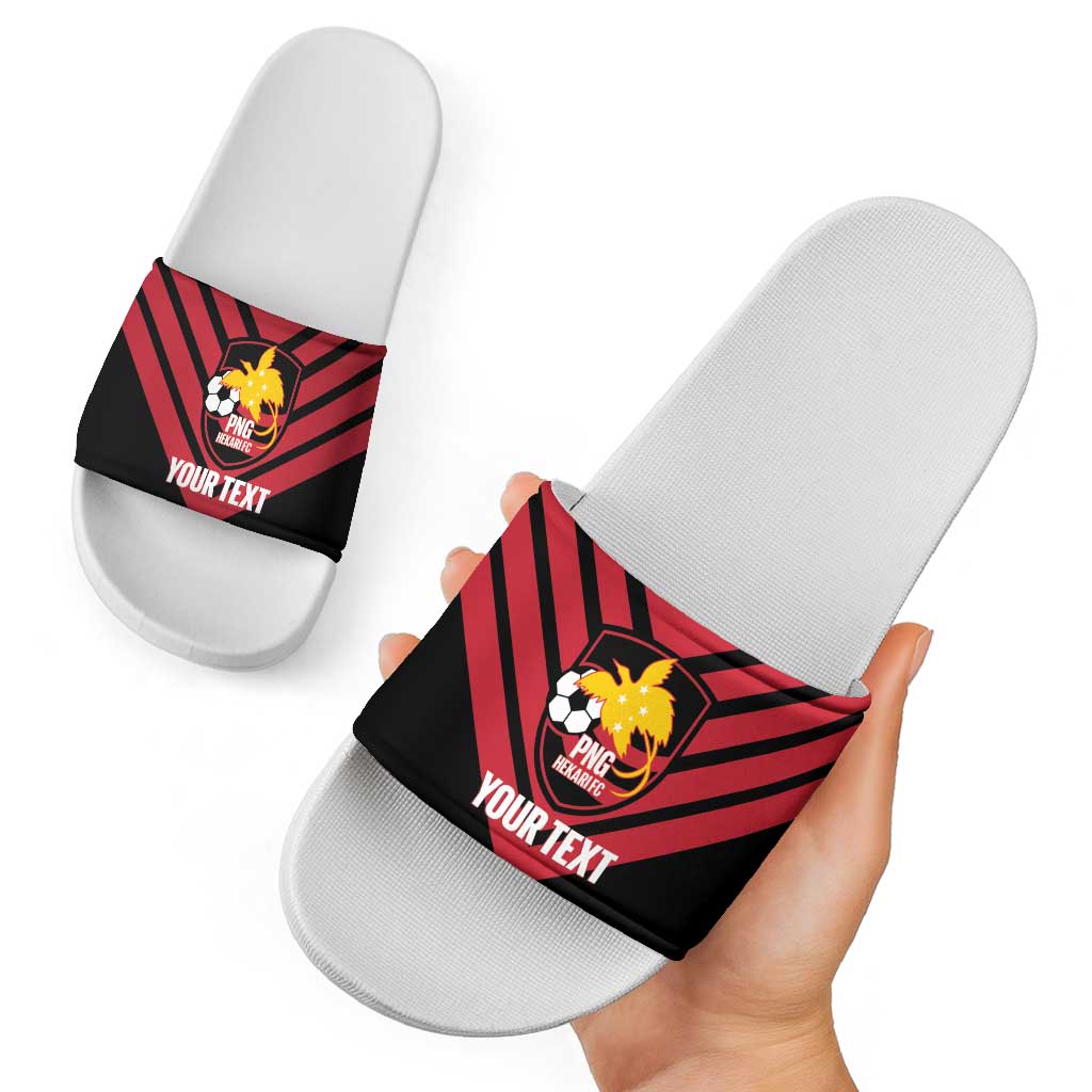 Hekari Papua New Guinea Football Custom Slide Sandals Go PNG Red Army