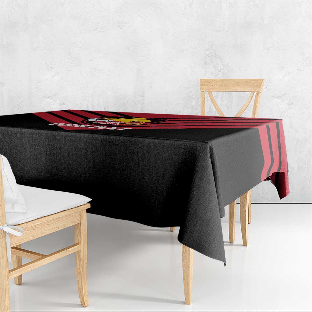 Hekari Papua New Guinea Football Custom Tablecloth Go PNG Red Army