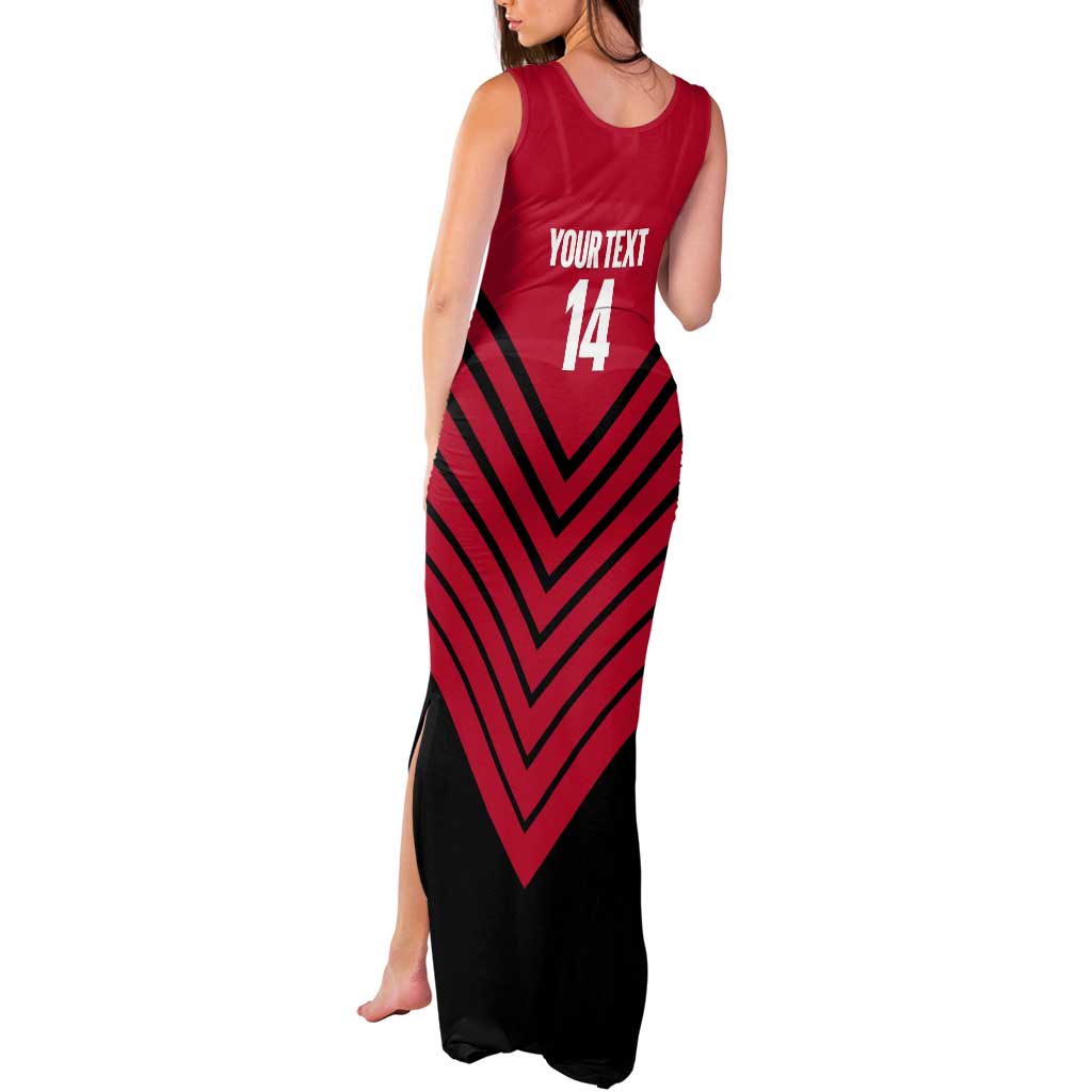 Hekari Papua New Guinea Football Custom Tank Maxi Dress Go PNG Red Army