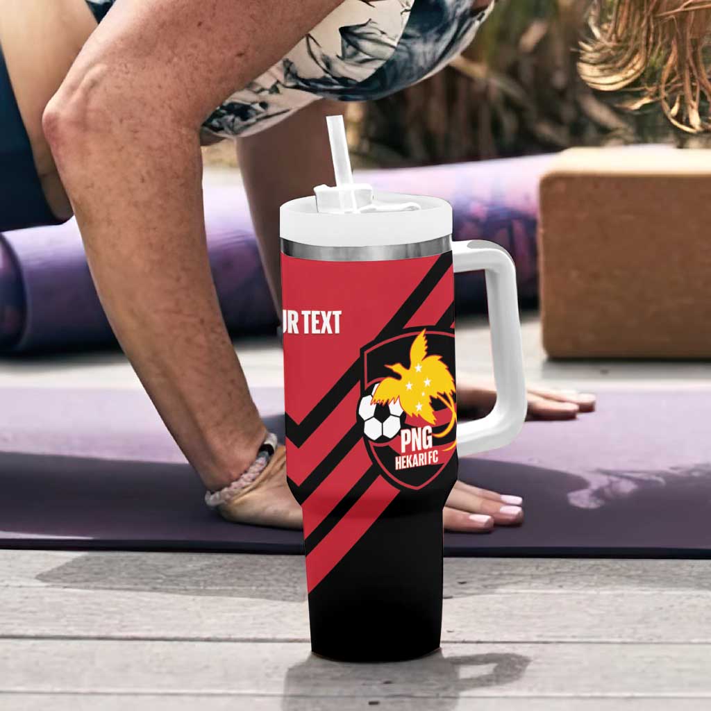 Hekari Papua New Guinea Football Custom Tumbler With Handle Go PNG Red Army
