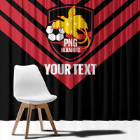 Hekari Papua New Guinea Football Custom Window Curtain Go PNG Red Army