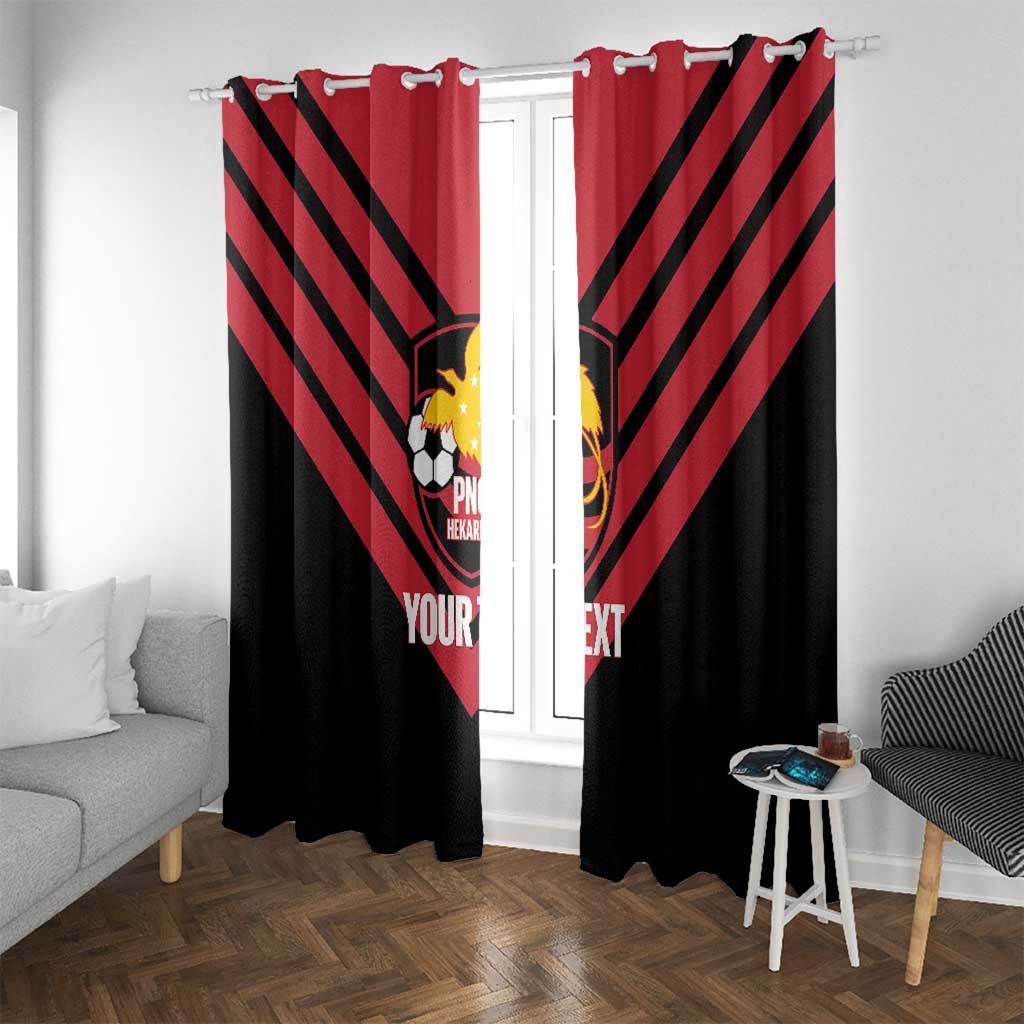 Hekari Papua New Guinea Football Custom Window Curtain Go PNG Red Army