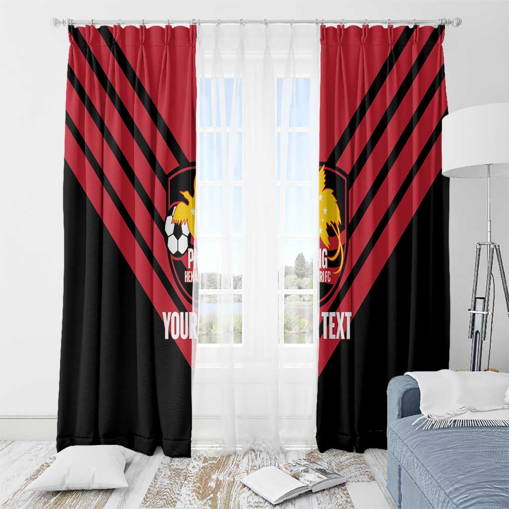 Hekari Papua New Guinea Football Custom Window Curtain Go PNG Red Army