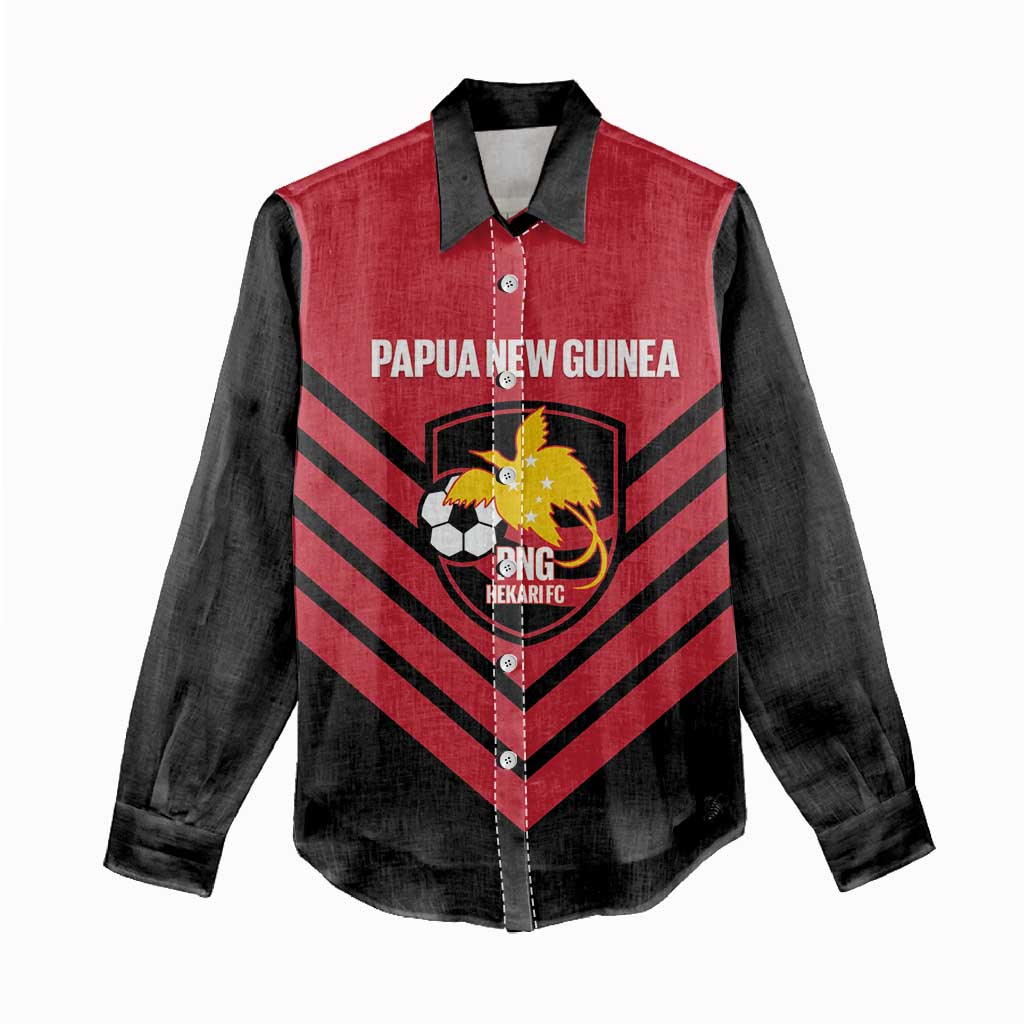 Hekari Papua New Guinea Football Custom Women Casual Shirt Go PNG Red Army