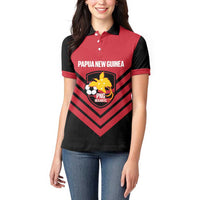 Hekari Papua New Guinea Football Custom Women Polo Shirt Go PNG Red Army