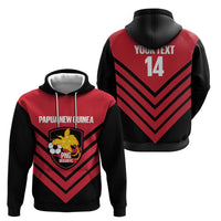 Hekari Papua New Guinea Football Custom Zip Hoodie Go PNG Red Army