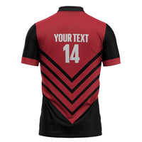 Hekari Papua New Guinea Football Custom Zipper Polo Shirt Go PNG Red Army