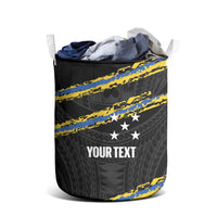 Kings Solomon Islands Football Custom Laundry Basket Come On Solomons Polynesian Grunge Style