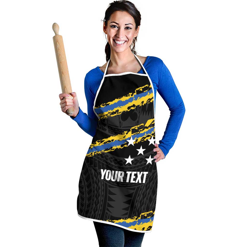 Kings Solomon Islands Football Custom Apron Come On Solomons Polynesian Grunge Style LT14 - Polynesian Pride