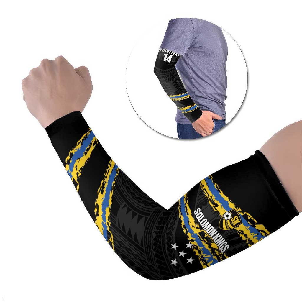 Kings Solomon Islands Football Custom Arm Sleeves Come On Solomons Polynesian Grunge Style
