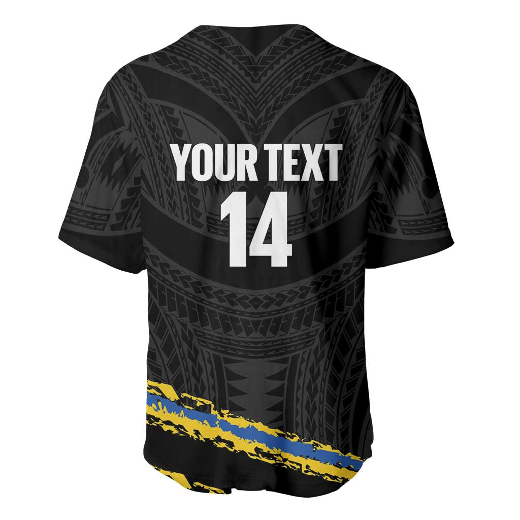 Kings Solomon Islands Football Custom Baseball Jersey Come On Solomons Polynesian Grunge Style