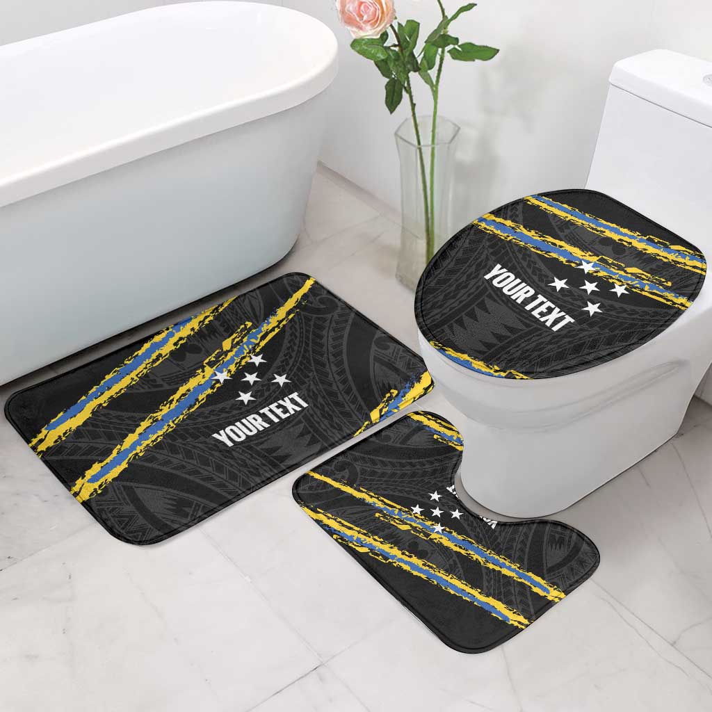 Kings Solomon Islands Football Custom Bathroom Set Come On Solomons Polynesian Grunge Style LT14 - Polynesian Pride