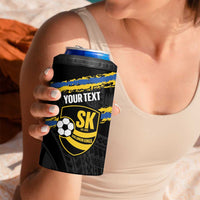 Kings Solomon Islands Football Custom 4 in 1 Can Cooler Tumbler Come On Solomons Polynesian Grunge Style