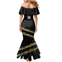 Kings Solomon Islands Football Custom Family Matching Mermaid Dress and Hawaiian Shirt Come On Solomons Polynesian Grunge Style
