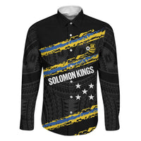 Kings Solomon Islands Football Custom Family Matching Short Sleeve Bodycon Dress and Hawaiian Shirt Come On Solomons Polynesian Grunge Style
