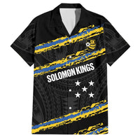Kings Solomon Islands Football Custom Family Matching Summer Maxi Dress and Hawaiian Shirt Come On Solomons Polynesian Grunge Style