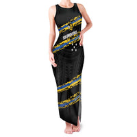 Kings Solomon Islands Football Custom Family Matching Tank Maxi Dress and Hawaiian Shirt Come On Solomons Polynesian Grunge Style