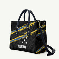 Kings Solomon Islands Football Custom Leather Bag Come On Solomons Polynesian Grunge Style