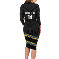 Kings Solomon Islands Football Custom Long Sleeve Bodycon Dress Come On Solomons Polynesian Grunge Style