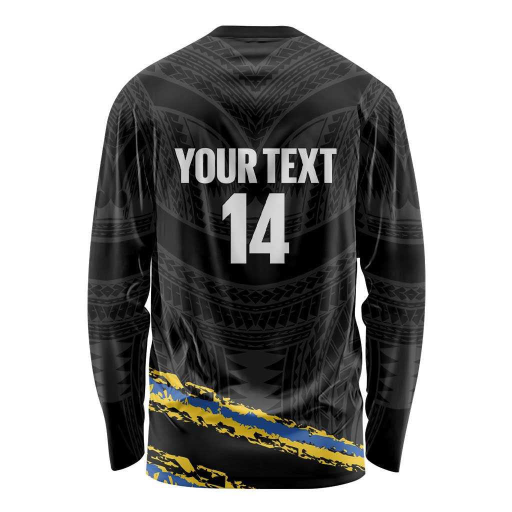 Kings Solomon Islands Football Custom Long Sleeve Shirt Come On Solomons Polynesian Grunge Style