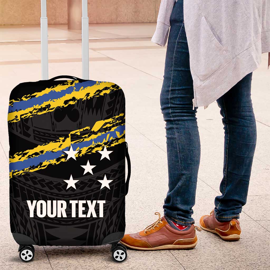Kings Solomon Islands Football Custom Luggage Cover Come On Solomons Polynesian Grunge Style