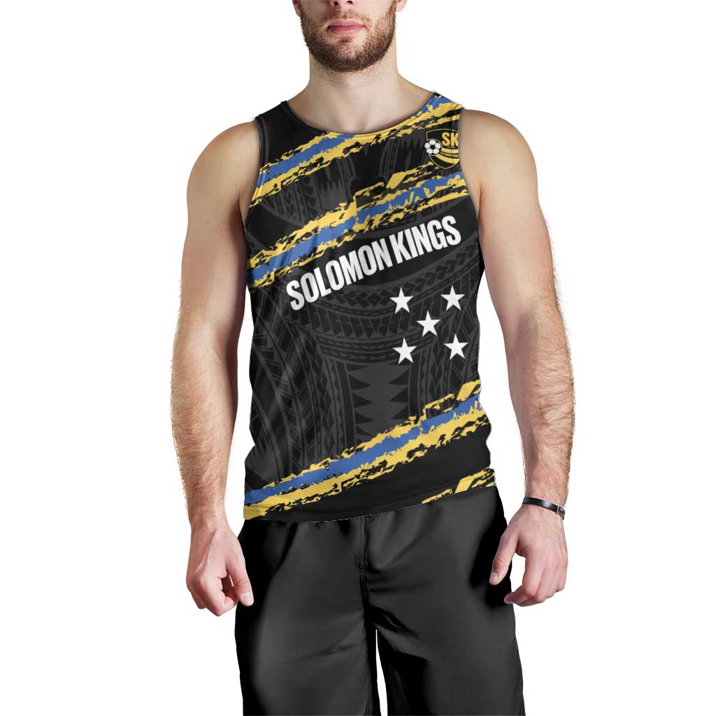 Kings Solomon Islands Football Custom Men Tank Top Come On Solomons Polynesian Grunge Style