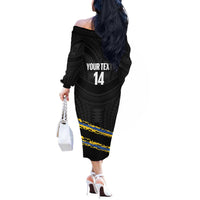 Kings Solomon Islands Football Custom Off The Shoulder Long Sleeve Dress Come On Solomons Polynesian Grunge Style