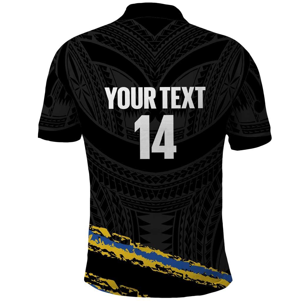 Kings Solomon Islands Football Custom Polo Shirt Come On Solomons Polynesian Grunge Style