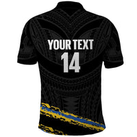 Kings Solomon Islands Football Custom Polo Shirt Come On Solomons Polynesian Grunge Style