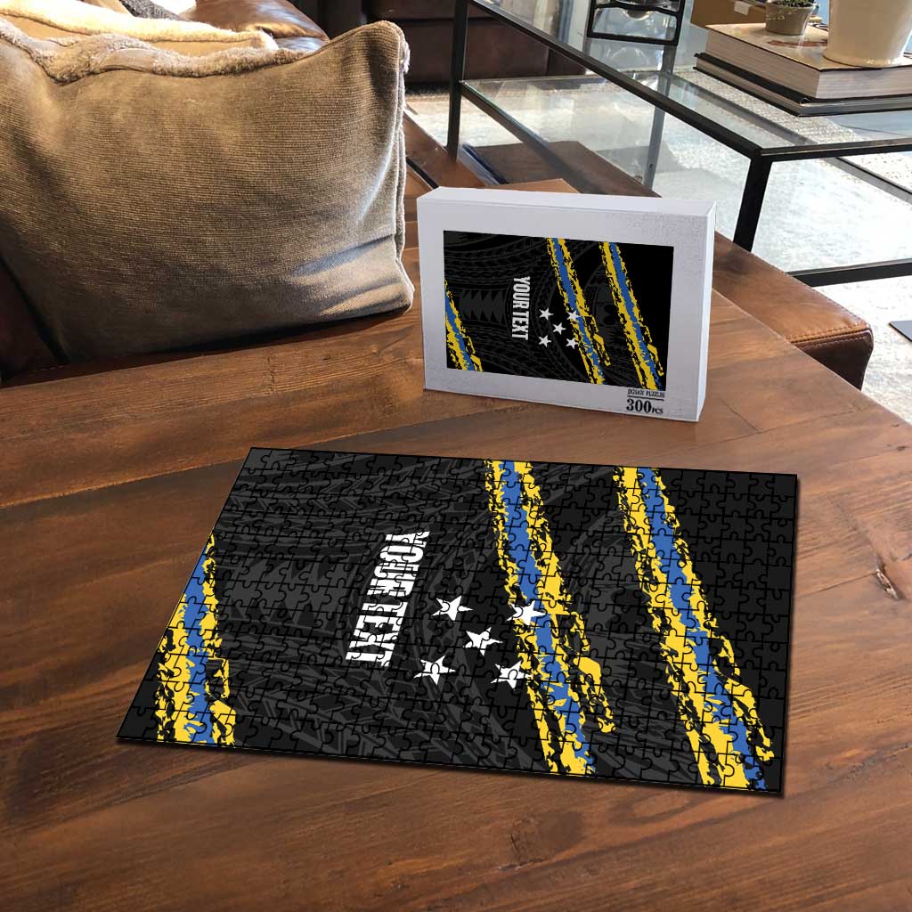 Kings Solomon Islands Football Custom Puzzle Come On Solomons Polynesian Grunge Style